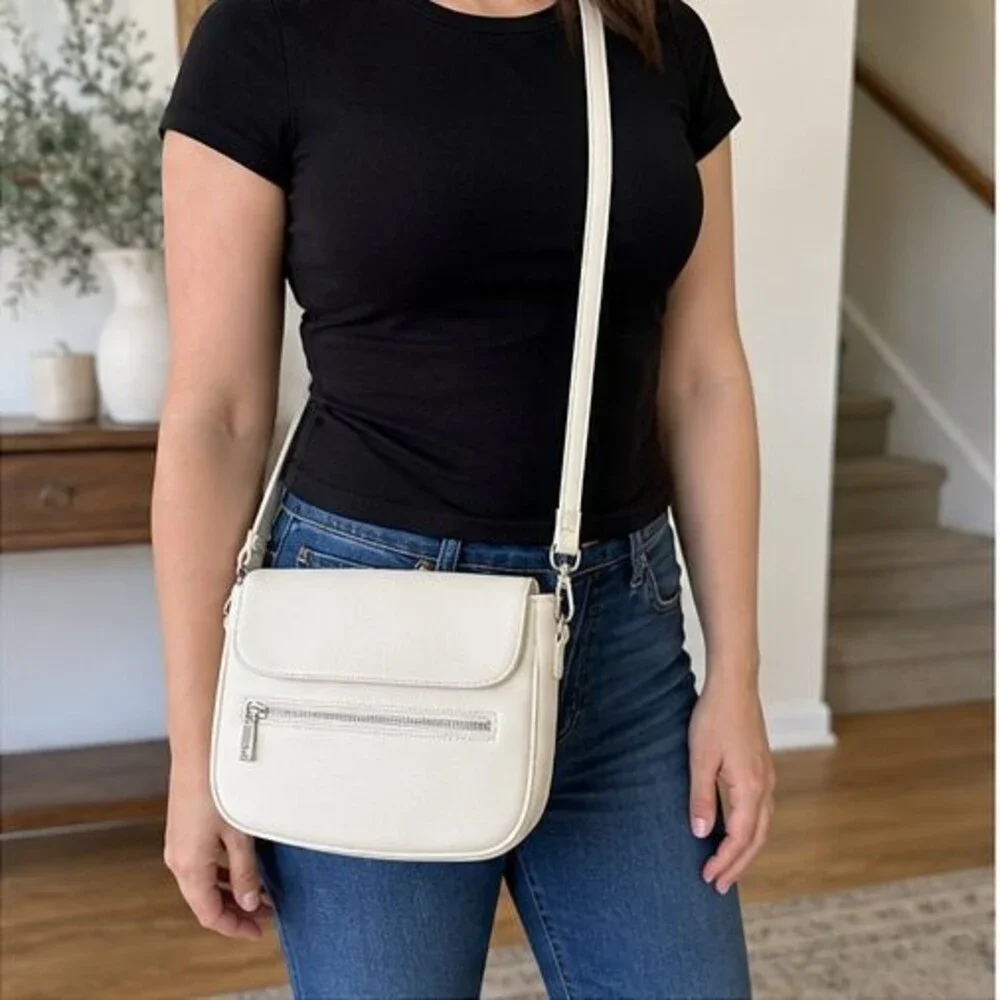 Charcoal Woven Crossbody Bag